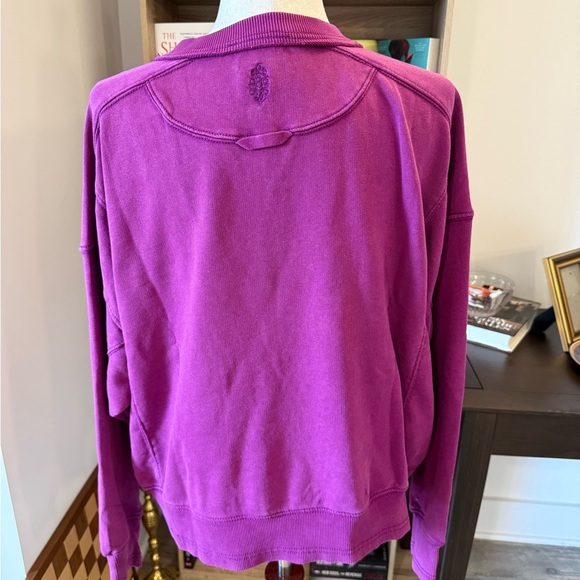 FREE PEOPLE | Purple Crewneck Sweatshirt NWT Maternity - Picture 4 of 6